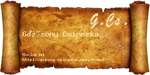 Gózony Csinszka névjegykártya